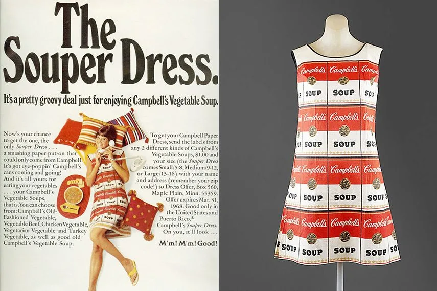 Warhol/Saint Laurent Collaboration: Campbell's Souper Dress