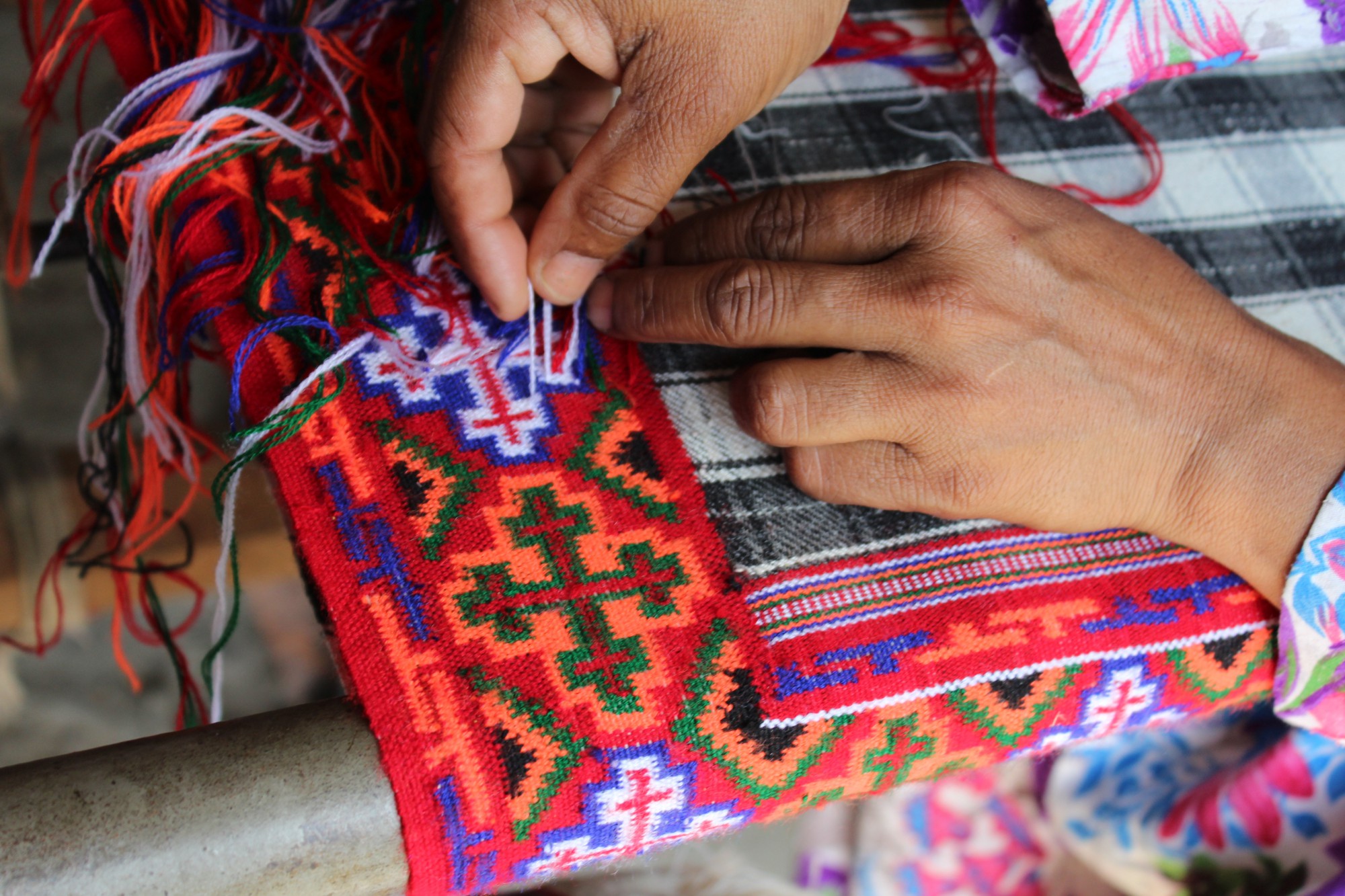 Handloom weaving Krishna Wool
