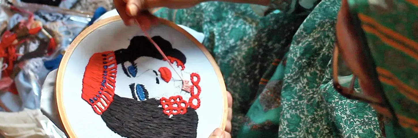 hand embroidery in work