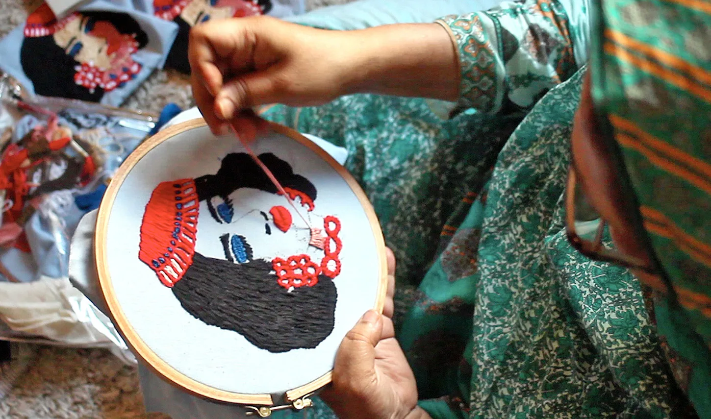 hand embroidery in work